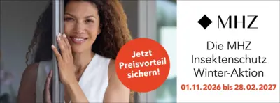 Auch dieses Jahr bieten wir Ihnen im Aktonszeitraum wieder interessante Rabatte auf Insektenschutz.
Starten Sie entspannt ins neue Jahr – gewappnet für die warmen Tage ohne lästige Insekten.


Und das Beste: Wir kommen zu Ihnen nach Hause, nehmen kostenlos und unverbindlich Maß und finden gemeinsam die passende, individuelle Insektenschutzlösung für Ihr Zuhause. Sprechen Sie uns jetzt an!